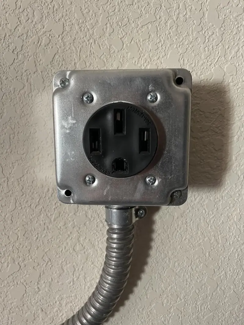 NEMA 14-50 outlet installed for Smart Home Electrical in Tuttle